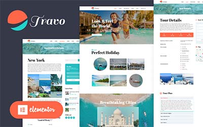 Download Travo Travel and Tourism Elementor Wordpress Theme